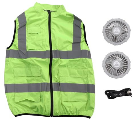 Gilet de Refroidissement avec Ventilateur, Veste Sans Manches 5V, Vêtement Climatisé pour Hommes Femmes, Activités Extérieures