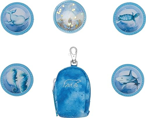 Beckmann, Mini Rucksack mit Buttons Ocean, Klettverschluss, Grundschule, 1. Klasse Zubehör, Blue