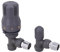 NRG Anthracite Angled Thermostatic Radiator Valve, Include Manual Angled Valves 15mm
