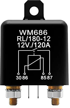 120A relais à courant élevé relais de démarrage séparateur de batterie de voiture coupleur interrupteur d'alimentation 4 broches double batterie Lsolator relais 12V 24V(12v 120a Start Relay)