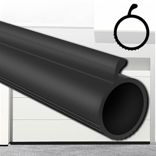Gaahing Joint d'étanchéité de rechange pour porte de garage à ampoule P de 0,5 cm – Joint d'étanchéité de rechange pour porte basculante à voie unique (2,7 m, noir)