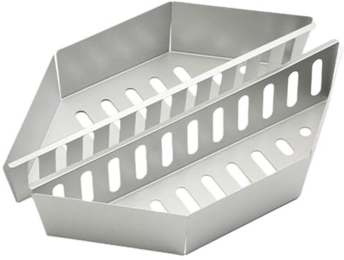 Luxylei 2 Stück Edelstahl-kohlekorb, Holzkohlebrikett/Holzkohle-brennstoffhalter, Grillkorb Für Gleichmäßige Hitze Und Rauchigen Geschmack, Grillwerkzeug