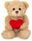Teddy Hermann 91331 Teddy mit Herz beige 20 cm, Kuscheltier, Plüschtier