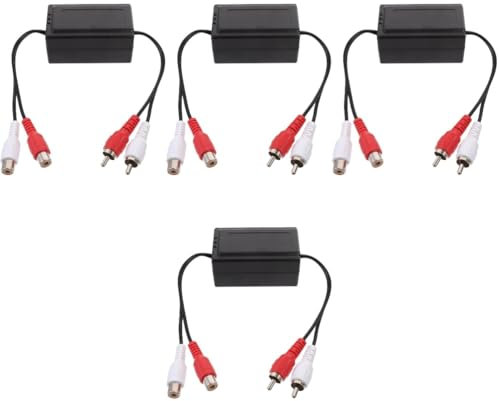 Gadpiparty 4pcs Car Audio Filter Amplifier Noise Isolator Stereo Amplifier Midi Fuse Holder Subwoofer Cable Digital Car Amplifier Ground Loop Hum Audio Cable Car Horn Electronic