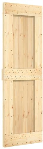 Wenjingqi NARVIK Tür Massivholz Kiefer 70 x 210 cm, Braun 154436