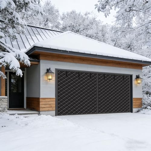Magnetic Hands-Free Garage Door Screen for Winter, Garage Door Insulation Curtain Made of Oxford Cloth, 240 275 290 300 400 cm Thermal Insulated Garage Cover Curtain(240 x 280 cm)