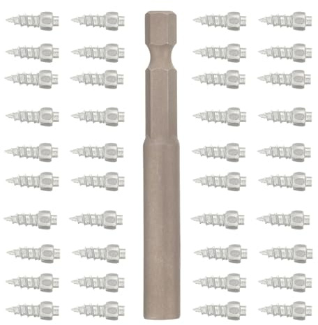 LALADEFIEE Chiodi con Utensile di Installazione per Pneumatici da Neve 50 Pezzi in Acciaio Antiscivolo e Resistente per Auto Sedan e Biciclette in Condizioni Invernali di Neve