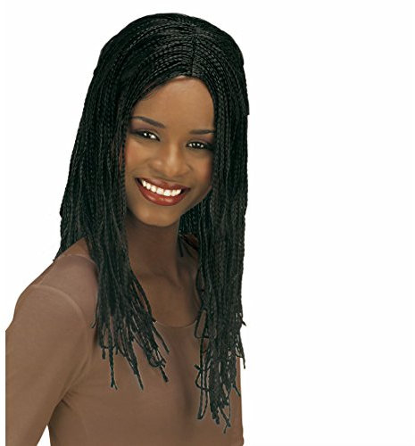 NET TOYS Rasta Perücke Damen Nara Reggae Zöpfe Rastaperücke Jamaika Rastafari Damenperücke Karneval Fasching Afroperücke, Einheitsgröße, Kunsthaar