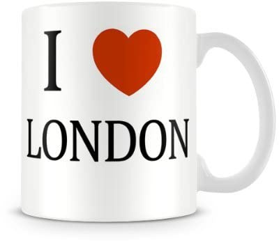 Finger prints - I Love London - City Gift Mug, Ceramic, 11fl.oz.