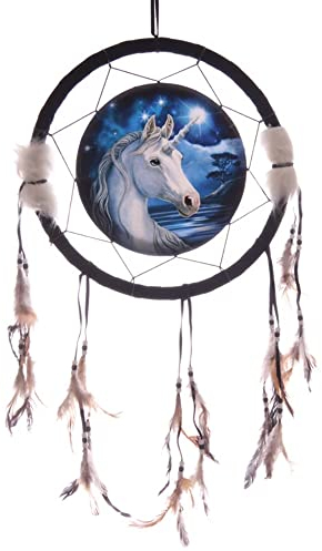 Egg n Chips London Traumfänger Medium mit wunderschönem Einhorn Druck 33cm gemischt Ø 33cm