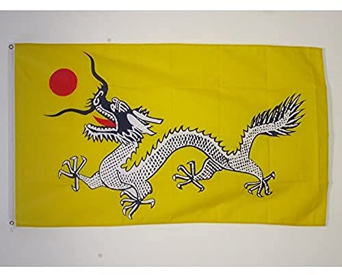 AZ FLAG - Drapeau Dragon chinois - 150x90 cm - Drapeau Chine 100% Polyester Avec Oeillets Métalliques Intégrés - Pavillon 110 g