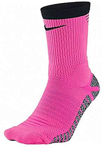 Nike Herren Grip Strike Lightweight Crew Fußballstutzen, Hyper Pink/Schwarz/Grau, 44-45.5