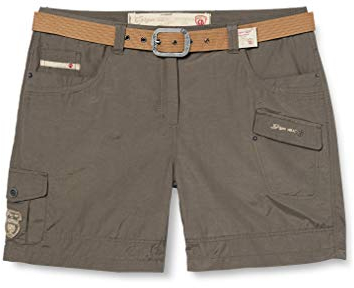 G.I.G.A. DX Damen Hira Lässige Gürtel-Shorts, mud, 38