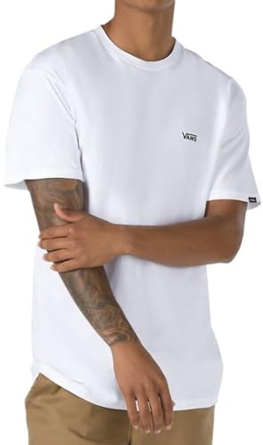 Vans Men's LEFT CHEST LOGO TEE Regular Fit Crew Neck Short Sleeve T - Shirt, White (White Black Yb), XX-Large (Manufacturer Size: Xx-Large)