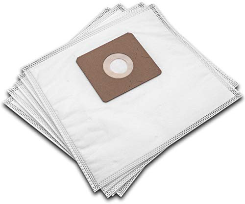vhbw 5X Staubsaugerbeutel kompatibel mit Dirt Devil Popster, Skuppy, Swiffy Plus, Picco Bello Staubsauger - Mikrovlies, 26cm x 24cm Weiß