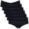 Intimate Portal Culotte de Grossesse de Maternité Shorty Nid sous-vêtements Post-Partum en Coton Slips pour Femme Enceinte Lot de 6 Noir L