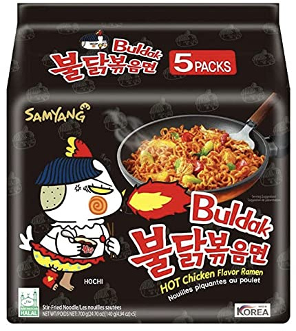 Samyang Hot Chicken Ramen Buldak Fire Nudeln 5 x 140 g