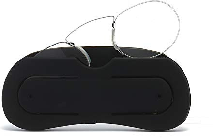 KoKoBin Occhiali da lettura Supporto per il naso che pizzica Visione ultraleggera Mini portatile da uomo e da donna con custodia per occhiali (+2.0, Nero)