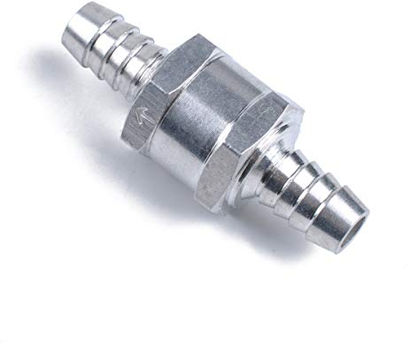 Namvo Lot de 3 vannes anti-retour de carburant, 6 mm en alliage d'aluminium avec pince à ressort de 10 mm, 2 pièces