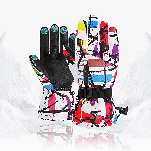 HITNEXT Ski Handschuhe Thermo Wasserdicht für den Winter, Touchscreen Snowboard Sport Radfahren Klettern Schnee-Handschuhe für Damen und Herren
