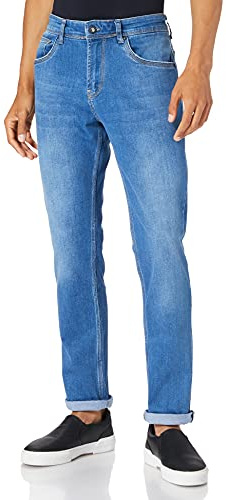 Rusty Neal Jeanshose Herren Jeans Slim Fit Stretch Streetwear Basics Jeans-Hose Stone-Washed Business-Freizeit 224, Farbe:Royal Blue - 4, Größe Jeans L32 + L34:32/32