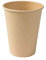GREENBOX Tazza monouso, compostabile, biologica, monouso, per bevande, usa e getta, con rivestimento in PLA, 50 pezzi, colore marrone non sbiancato, 300 ml, 12 oz
