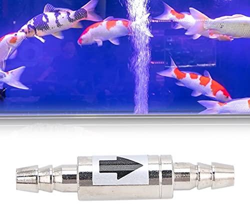 Aquarium CO2 Rückschlagventil, Aquarium Rückschlagventil Edelstahl CO2 Rückschlagventil für CO2-Versorgungssysteme für Wassertanks für Aquarien