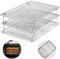 Hiware Stainless Steel Stackable Cooling Rack for Baking, 3 Tier 12”x 16.5”,Oven & Dishwasher Salf and Fit Half Sheet,Wire Cooling Racks for Cookie, Pizza, Cake