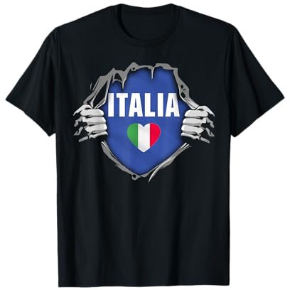 Italia Bandiera Nazionale Italiana Amo l'Italia Maglietta