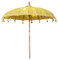 Oriental Galerie XXL Bali Sonnenschirm Balinesischer Schirm Garten Baumwolle Sonnenschutz Handarbeit Retro Vintage Dekoschirm 2-teilig ca. 220 cm Variante, 220er Schirme:Gelb - Gold