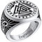 FaithHeart Personalisierter Viking Valknut Ring im Runenkreis Wikinger Style Fingerring in Ringgröße 67.2mm Wikinger Style Partnerring Freundschaftsring