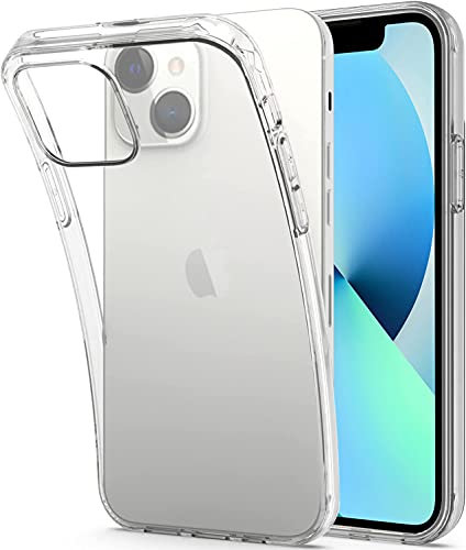 KP TECHNOLOGY iPhone 13 Mini - Clear Case Thin Transparent Silicone Gel Cover for iPhone 13 Mini