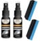 HZXY 2 x 100 ml Scheinwerfer-Spray, leistungsstarkes fortschrittliches Scheinwerfer-Reparaturmittel mit Schwamm-Set, Scheinwerfer-Update-Polierspray, hält klare Scheinwerfer-Beschichtung
