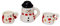 Miniatur Teeservice Porzellan Kinderküche Geschirr: 3 Stücke Schneemann Mini Teetasse Set 1: 12 Puppenhaus Zubehör Jungen Mädchen Kinder Weihnachten Kleine Geschenke Rollenspiele