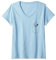 Peanuts Snoopy Tasche T-Shirt mit V-Ausschnitt