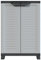 Gecheer Kunststoffschrank Gartenschrank Balkonschrank Beistellschrank Haushaltsschrank Putzmittelschrank Werkstattschrank Schrank 65 x 45 x 97 cm