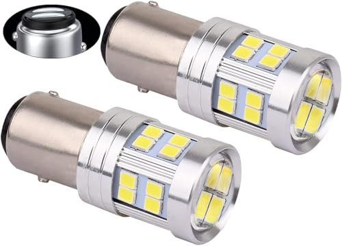 Bay15d P21/5w Led 12V 24V 1157 Bombillas, 5W Blanco 6000K, Con Lente Proyector, Para Luces Traseras Luces de Freno, 2pcs. GarantíA De Un Año.