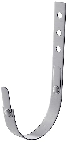 Dachrinnenhalter mit 2 Federn für halbrunde Rinne - Verzinkt Dachrinnenhalter - Passend für Dachrinne Zink oder Dachrinne Kunststoff - Rinnenhalter Größe 8tlg./250 105mm