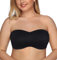 DotVol Damen Große Größen Bügel Ungepolstert Bandeau Trägerloser Multiway Minimizer BH(Schwarz, 85D)