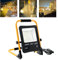 LZQ LED Baustrahler 100W Warmweiß Scheinwerfer inkl. Standgestell und Netzkabel, Arbeitsleuchte IP66 Wasserdicht Arbeitsscheinwerfer mit Stecker, Bauscheinwerfer für Werkstatt Baustelle Garage