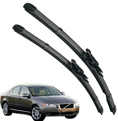Scheibenwischer Für Auto Scheiben Wiper Blades Für S60 2004-2009 Wischerblatt Vorne Wischblätter Gummi Windshield Wipers 600mm+550mm fit Pinch-Tab Arme