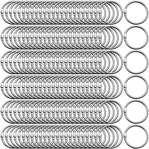 500 Stück Lose Blatt Binder Ringe 1 Zoll 25mm Büro Buchring Lernkarte Ringe Metallringe für Karteikarten Ringbuch Clips für Schule Home Office Supplies, Silber