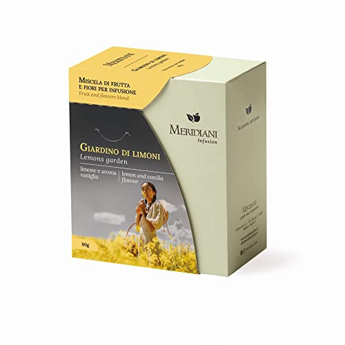 GIARDINO DI LIMONI Inguso di Limoni e aroma vaniglia | Infuso e Tisane in Foglia | Elegante astuccio da 80g (Limone e Vaniglia)