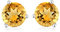 Bellitia Jewelry 925 Sterling Silber Geburtsstein Edelstein Ohrstecker für Frauen Damen, Simulierter Citrin Ohrringe Hypoallergener Ohrschmuck Gelb Stein Geschenk Set, 1ct 6.5mm