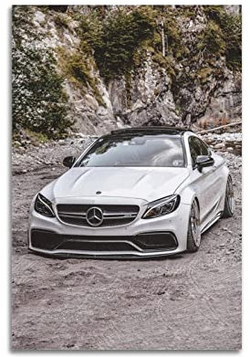 HALOUB Sportwagen-Poster für AMG C63 Coupé, Superauto-Rennwagen, dekorative Malerei, Leinwand, Wand- und Kunstdruck, Familienschlafzimmer, Dekoration, 30 x 45 cm