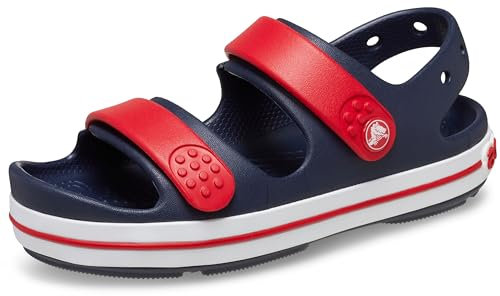 Crocs Crocband Cruiser Sandal K, Sandali Unisex - Bambini e Ragazzi, Navy Varsity Red, 29/30 EU
