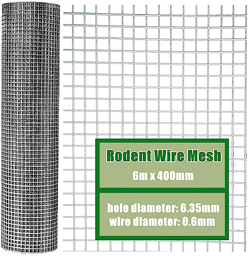 LATERN 40cm x 6m Nagetier Drahtgeflecht, 304 Edelstahl Rattenschutzdraht Metallgeflecht um Zugang von Mäusen Eichhörnchen und Vögeln zu Clockieren - Füllen von Lücken Rund um Haus und Garten