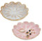 NBEADS 2 Pz Vassoio per Gioielli in Ceramica, Anello di Loto Portapiatti Vassoio Portagioie in Porcellana Piatto Portagioie Decorativo per Anello Collana Bracciale Orologio Regalo Chiave Bianco/Rosa