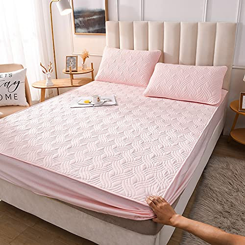 JIANINGHOME Spannbettlaken 90x200,Matratzenauflage aus Mikrofaser, gesteppt, extra weich, mit tiefen elastischen Eckbändern für festen