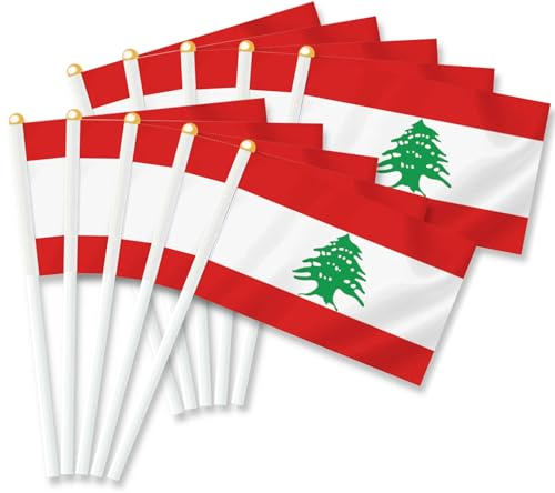 Kleine Libanon-Flagge, 25 Stück